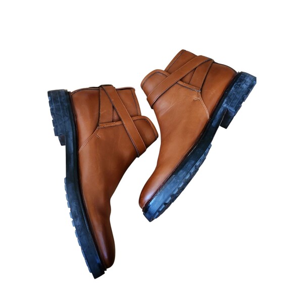 Coach Bryce Camel Brown Jodphur Ankle Boots Mens 8D Old Money Preppy Equestrian - Picture 5 of 8